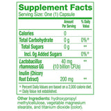 Culturelle Probiótico Digestivo Diario 200 mg - 30 Cápsulas Vegetarianas - Tabla Nutricional - Haz Tu Pedido