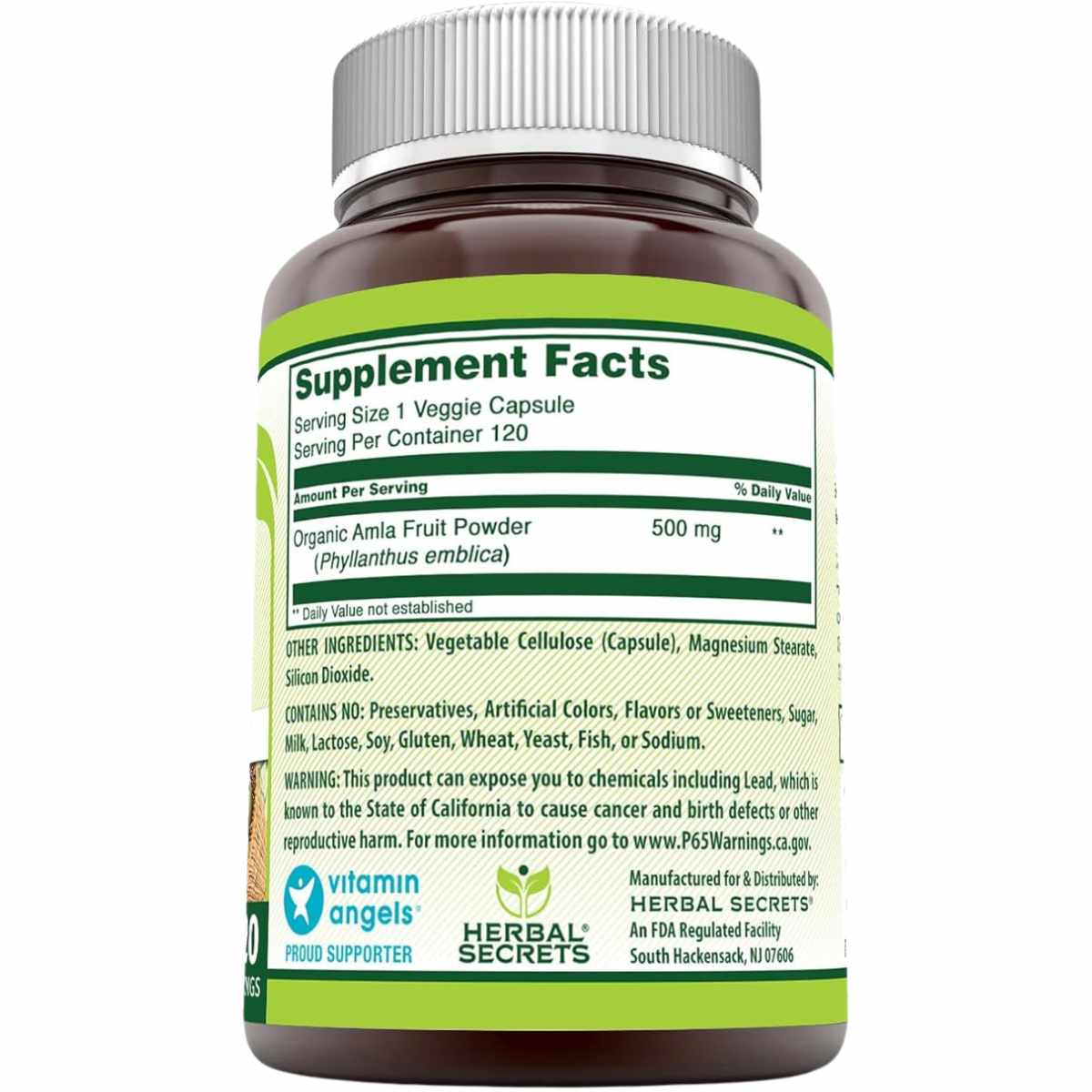 Pure Naturals Amla 500 Mg - 120 Cápsulas Vegetales