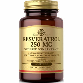 Solgar Resveratrol Con Extracto De Vino Tinto 250 mg - 30 Cápsulas Blandas - Haz Tu Pedido
