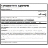 Piping Rock Extracto de Boswellia 1200 mg - 180  Cápsulas de Liberación Rápida - Tabla Nutricional - Haz Tu Pedido