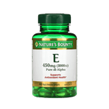 "Experimenta el poder de la Vitamina E de Nature's Bounty: 450 mg en 60 Cápsulas Blandas. ¡Optimiza tu bienestar con cada cápsula!"