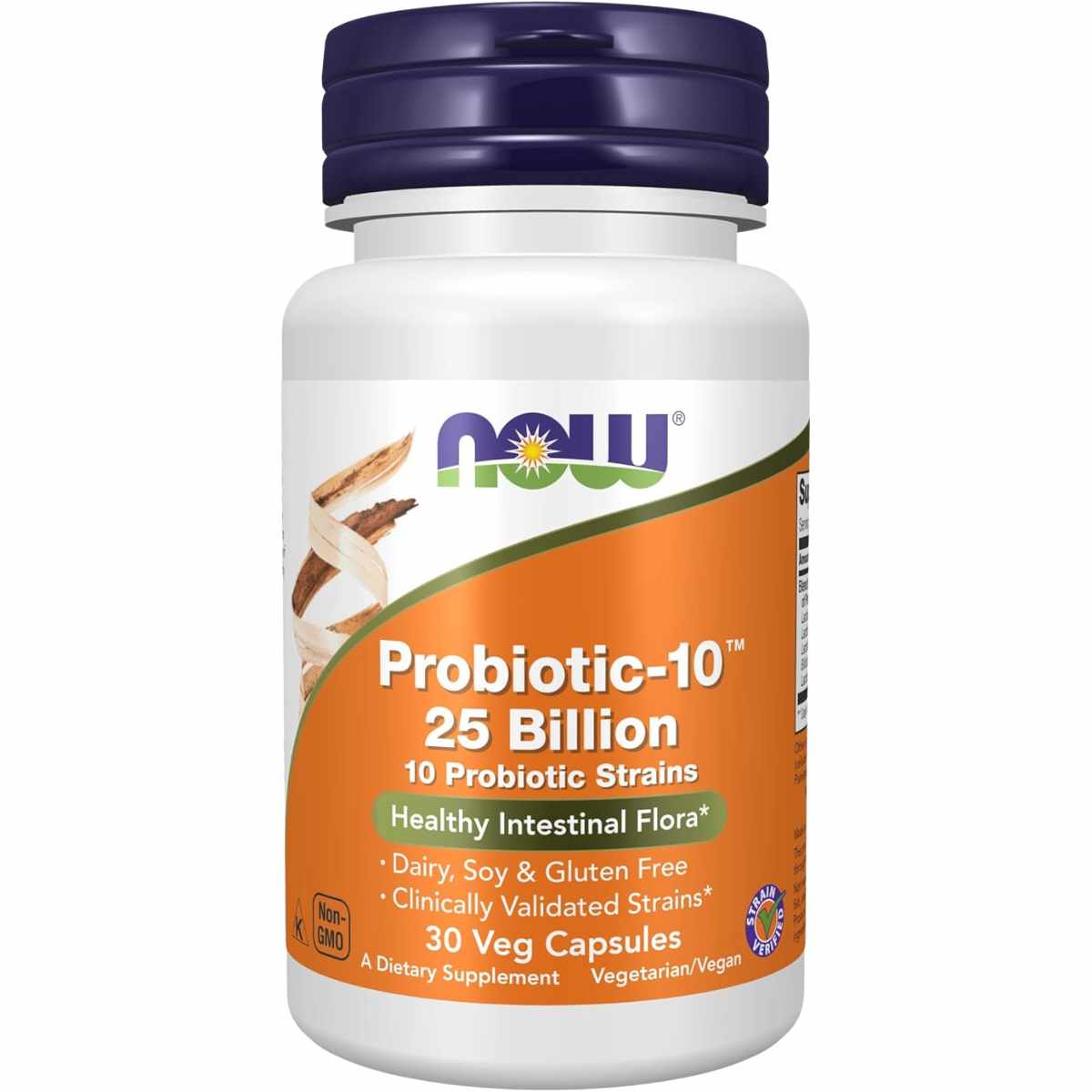 NOW Foods Probiótico-10™ 25 Mil Millones - 30  Cápsulas Vegetales - Haz Tu Pedido