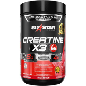 Six Star Creatina x3 - Sabor Ponche de Frutas - 1140 g - Haz Tu Pedido