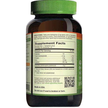 Nutrex Hawaii Espirulina Hawaiana Pura en Polvo - 142 g - Tabla Nutricional - Haz Tu Pedido