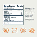 Coromega Omega-3 650 mg - Sabor Naranja Tropical - 90 Paquetes - Tabla Nutricional - Haz Tu Pedido