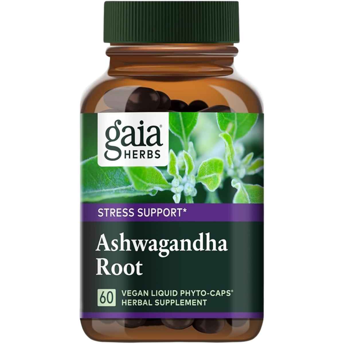 Gaia Herbs  Raíz de Ashwagandha  - 60 Cápsulas - Haz Tu Pedido