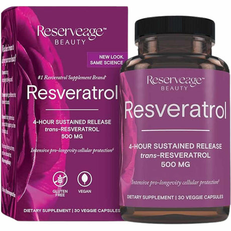 Reserveage Beauty  Resveratrol  500 mg - 30  Cápsulas Vegetales - Haz Tu Pedido