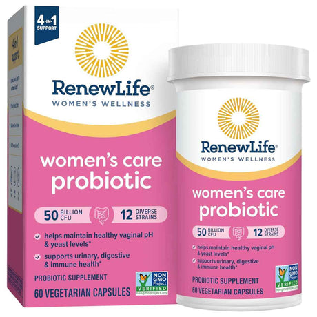 Renew Life Probiotico para Cuidado Digestivo Mujeres 50 Mil Millones CFU - 60 Cápsulas Vegetarianas - Haz Tu Pedido