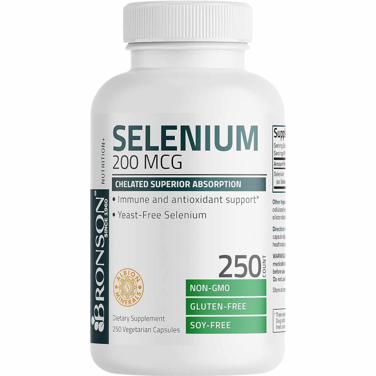 Bronson Selenio  200 mcg - 250 Cápsulas Vegetarianas - Haz Tu Pedido