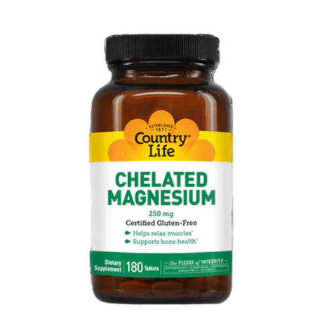 Country Life Magnesio Quelado 250 mg - 180 Tabletas - Haz Tu Pedido
