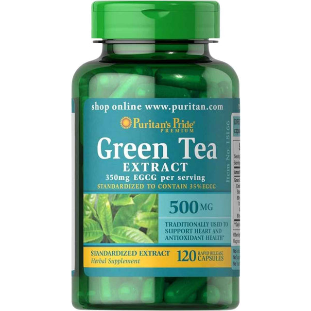 Puritans Pride Extracto de Té Verde 500 mg - 120 Cápsulas - Haz Tu Pedido