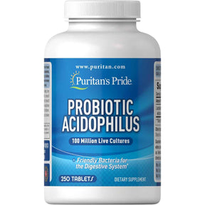 Puritan's Pride Probiótico Acidophilus para Salud Digestiva - 250 Tabletas - Haz Tu Pedido