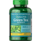 Puritans Pride Extracto de Té Verde 315 mg - 200  Cápsulas - Haz Tu Pedido