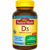 Nature Made Vitamina D3  1000 IU - 180 Cápsulas Blandas - Haz Tu Pedido