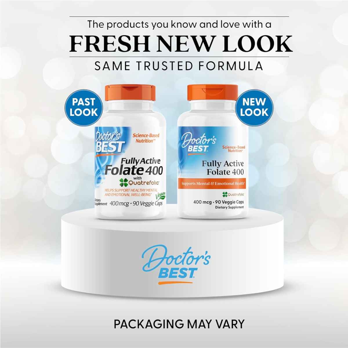 Doctor’s Best Folato con Quatrefolic 400 mcg - 90 Cápsulas Vegetales