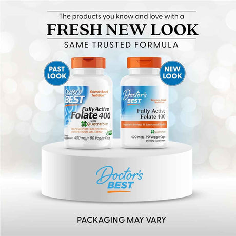 Doctor’s Best Folato con Quatrefolic 400 mcg - 90 Cápsulas Vegetales