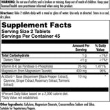 KAL Taurato de Magnesio 400 mg - 90 Tabletas - Tabla Nutricional - Haz Tu Pedido