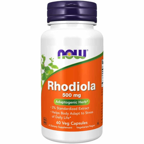 NOW Foods Rodiola 500 - 60 Cápsulas Vegetales - Haz Tu Pedido