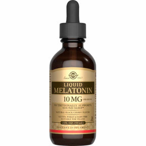 Solgar Melatonina Líquida 10 mg - Sabor Cereza Negra - 59  ml - Haz Tu Pedido