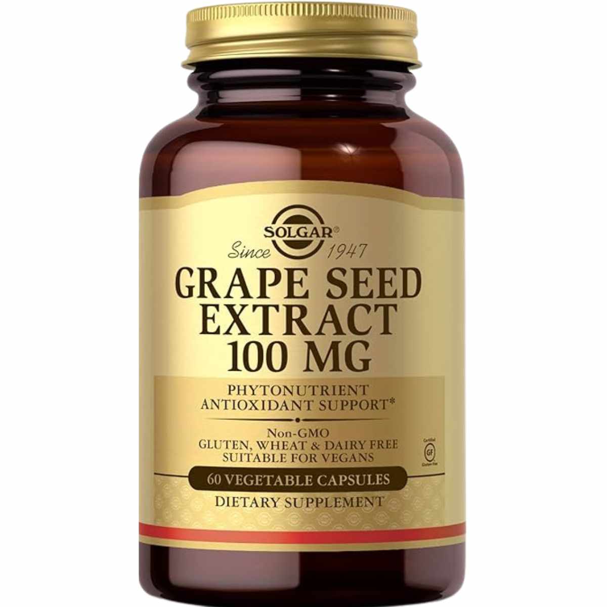 Solgar Extracto de Semilla de Uva 100 mg - 60  Cápsulas Vegetales - Haz Tu Pedido