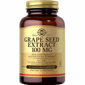 Solgar Extracto de Semilla de Uva 100 mg - 60  Cápsulas Vegetales - Haz Tu Pedido