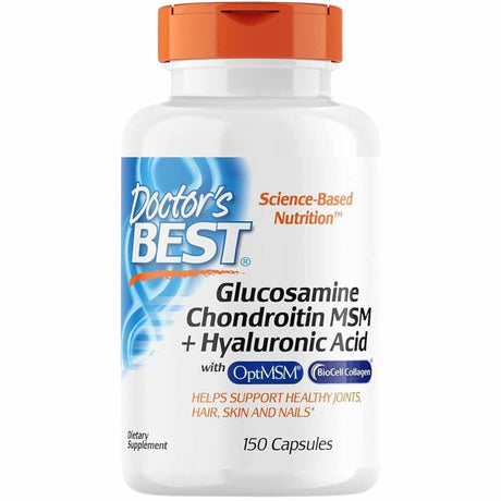 Doctor’s Best Glucosamina Condroitina MSM + Ácido Hialurónico  - 150 Cápsulas - Haz Tu Pedido