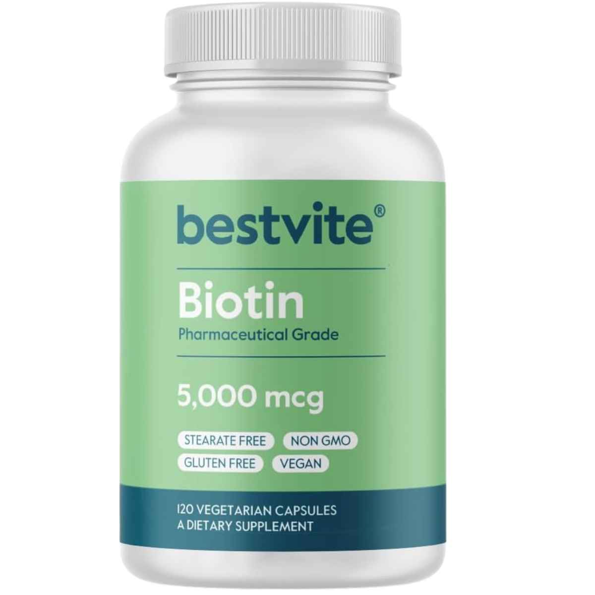Besvite Biotina 5000 mcg - 120 Cápsulas Vegetarianas - Haz Tu Pedido