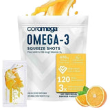 Coromega Omega-3 650 mg - Sabor Naranja Tropical - 120  Paquetes - Haz Tu Pedido