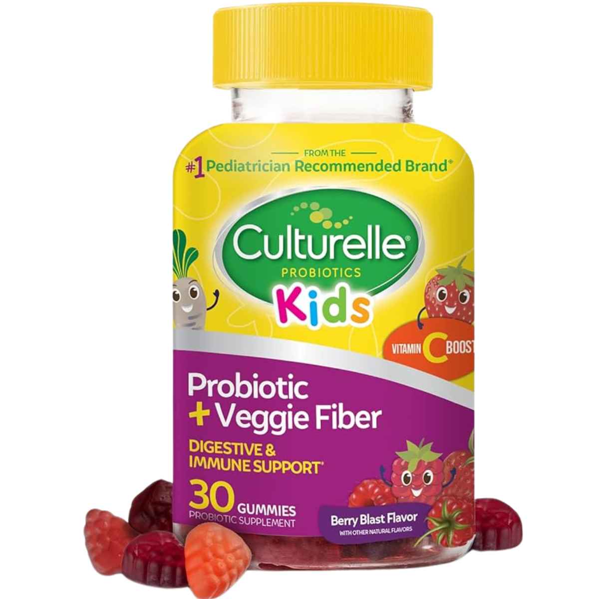 Culturelle Probiótico Diario Para Niños - Sabor Bayas - 30 Gomitas - Haz Tu Pedido