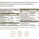 Solgar Complejo de Glucosamina MSM - 120  Tabletas - Tabla Nutricional - Haz Tu Pedido