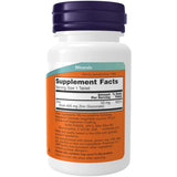 NOW Foods Zinc  50 mg - 100 Tabletas - Tabla Nutricional - Haz Tu Pedido