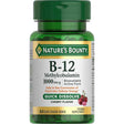 Nature’s Bounty Vitamina B-12 Metilcobalamina 1000 mcg - Sabor Cereza - 60 Tabletas de Disolución Rápida - Haz Tu Pedido