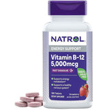 Natrol Vitamina B12 5000 mcg - Sabor Fresa - 100 Tabletas - Haz Tu Pedido