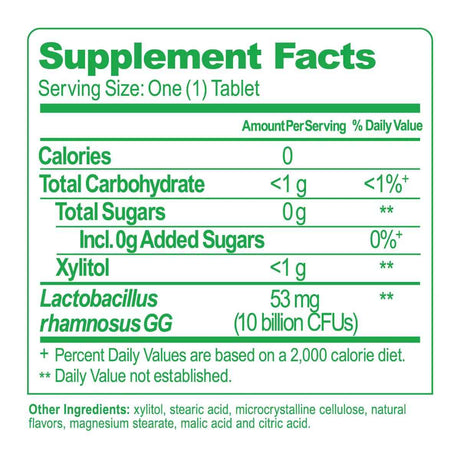 Culturelle Probiótico Diario Digestivo - Sabor Naranja - 24 Masticables - Tabla Nutricional - Haz Tu Pedido
