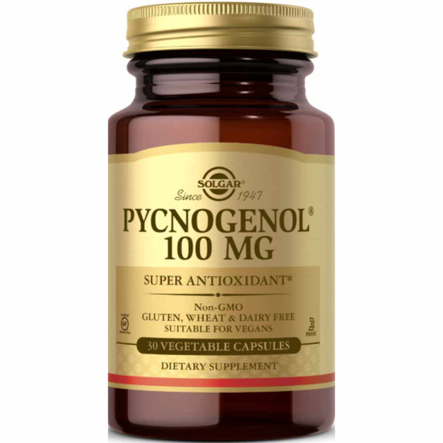 Solgar Pycnogenol  100 mg - 30 Cápsulas Vegetales - Haz Tu Pedido