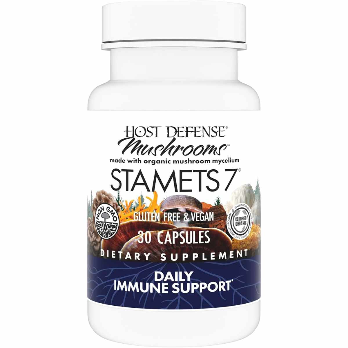 Host Defense Stamets 7® Apoyo Inmunológico  - 30 Cápsulas - Haz Tu Pedido