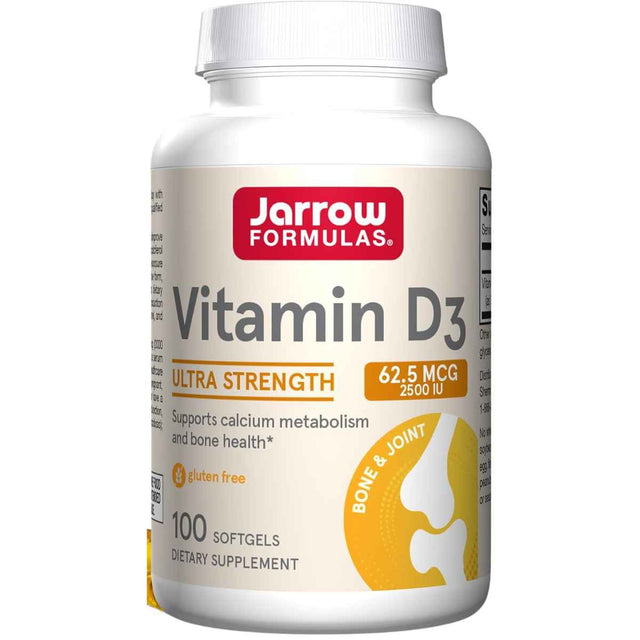 Jarrow Formulas Vitamin D3 2500 IU - 100 Cápsulas Blandas - Haz Tu Pedido