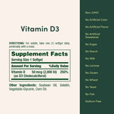 Nature's Bounty - Vitamina D3 (Colecalciferol) (50 mcg / 2,000 IU) | 350 Softgels