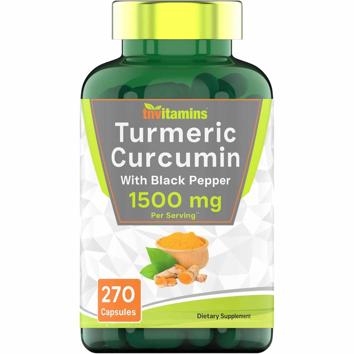 Cúrcuma Con Pimienta Negra - 270 Cápsulas