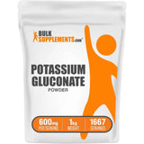 BulkSupplements.com Polvo de Gluconato de Potasio 600 mg - 1 kg - Haz Tu Pedido