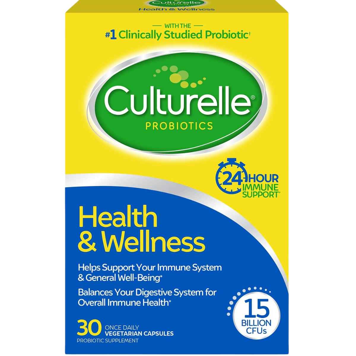Culturelle Probiótico Diario para Salud y Bienestar 15 Mil Millones CFU - 30 Cápsulas Vegetarianas - Haz Tu Pedido