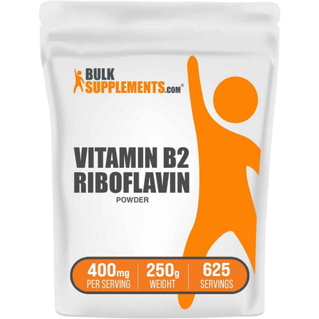 BulkSupplements.com Riboflavina Vitamina B2 400 mg - 250 g - Haz Tu Pedido
