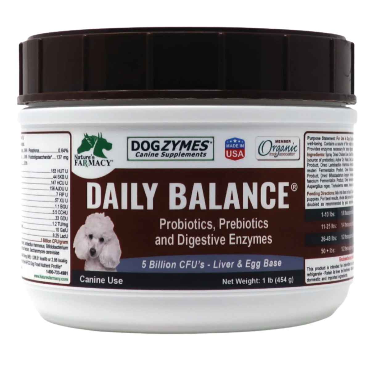 Nature's Farmacy Dogzymes Probiótico Equilibrio Diario para tu Perro - Polvo