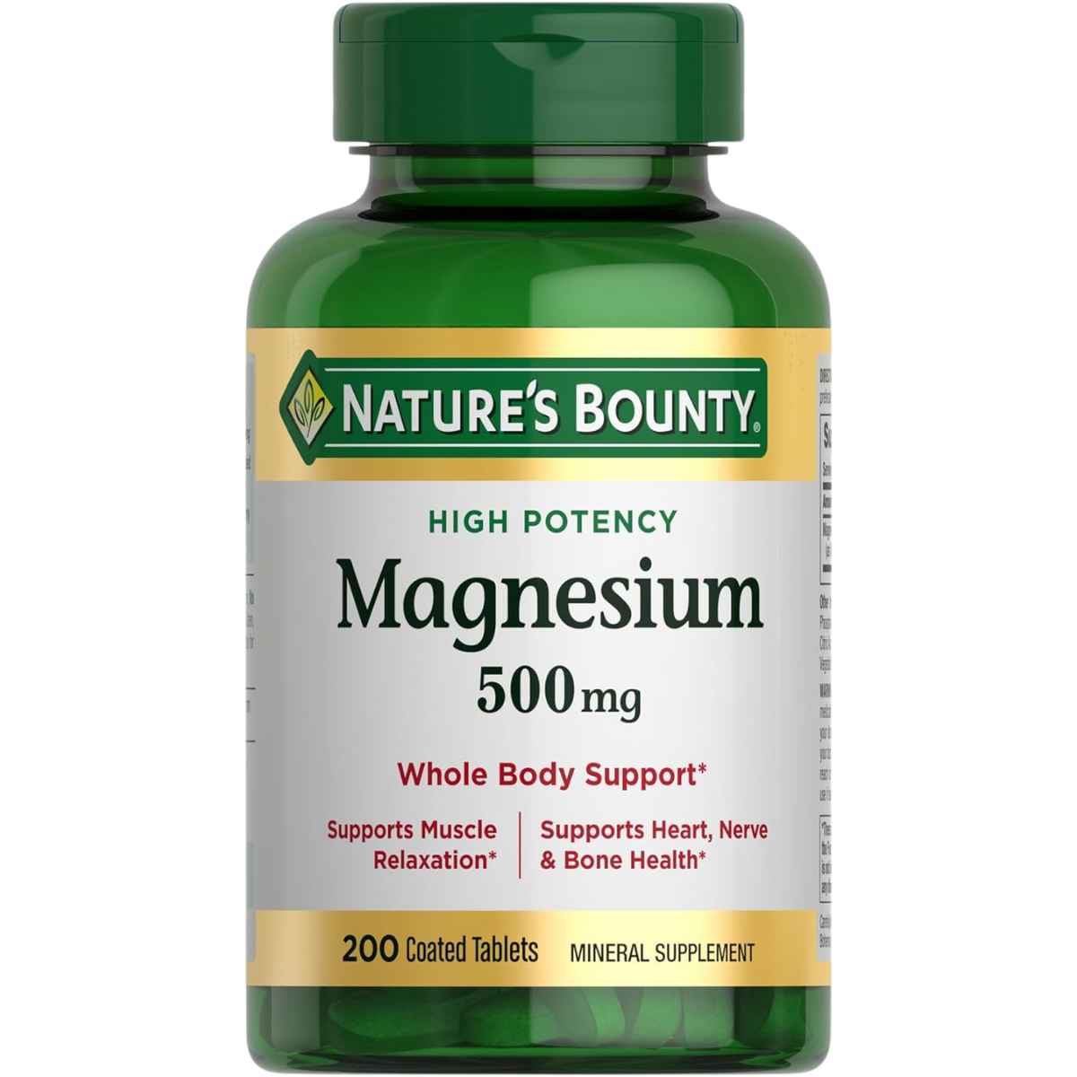 Nature’s Bounty Magnesio 500 mg - 200 Tabletas Recubiertas - Haz Tu Pedido