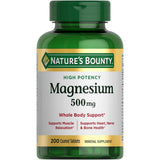 Nature’s Bounty Magnesio 500 mg - 200 Tabletas Recubiertas - Haz Tu Pedido