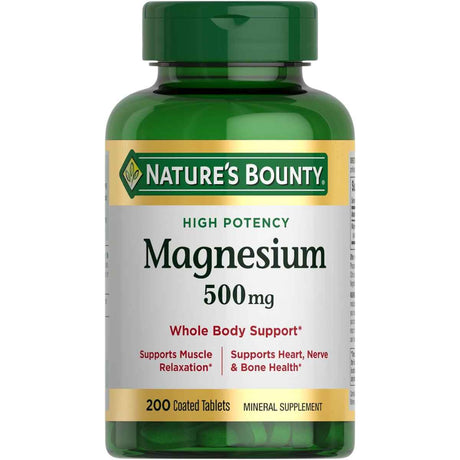 Nature’s Bounty Magnesio 500 mg - 200 Tabletas Recubiertas - Haz Tu Pedido