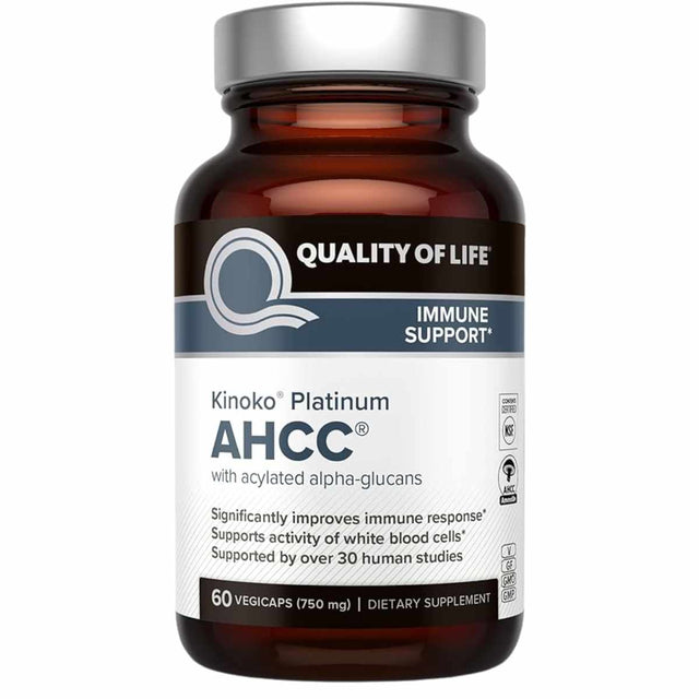 Quality of Life AHCC 750 mg - 60 Cápsulas Veganas - Haz Tu Pedido