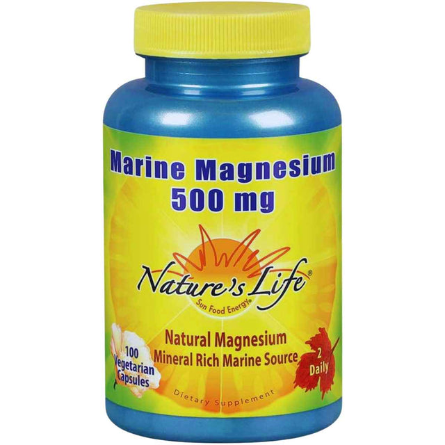 Nature's Life Magnesio Marino 500 mg - 100 Cápsulas Vegetarianas - Haz Tu Pedido