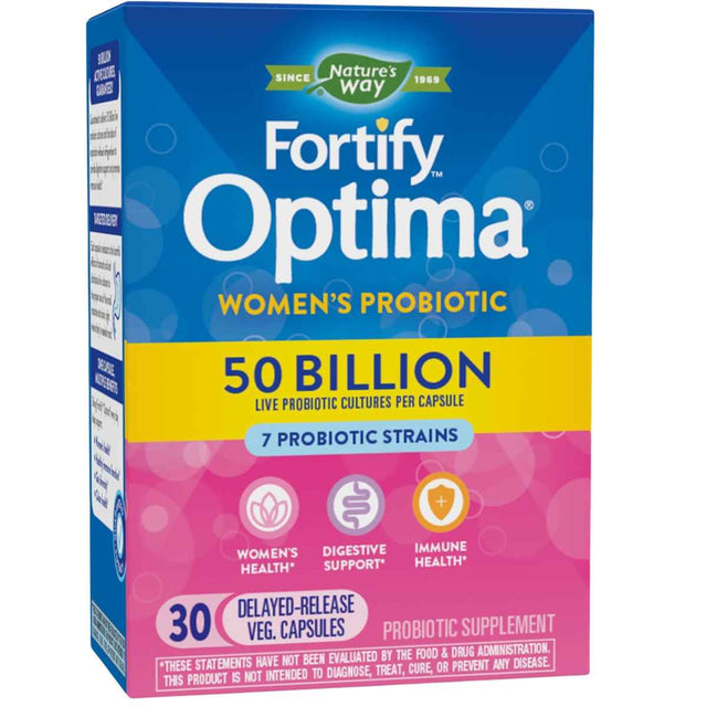 Natures Way Fortify® Optima® Probiótico para Mujeres 50 Mil Millones CFU - 30 Cápsulas de Liberación Retardada - Haz Tu Pedido