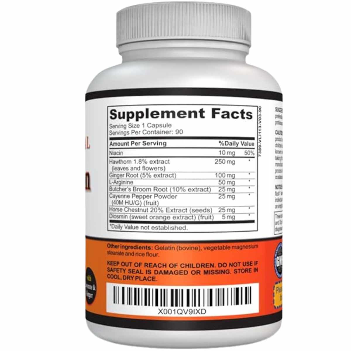 Sigmaceutical Tratamiento Para La Circulación De Piernas Y Venas - 90 Cápsulas - Tabla Nutricional - Haz Tu Pedido